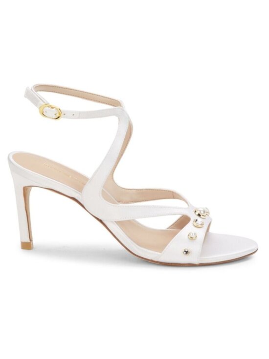 Stuart Weitzman Poppy Faux Pearl Sandal (Women) | Nordstromrack Stuart Weitzman Pearlshine 80 Womens Embellished Satin Heels Sandal White Size 8